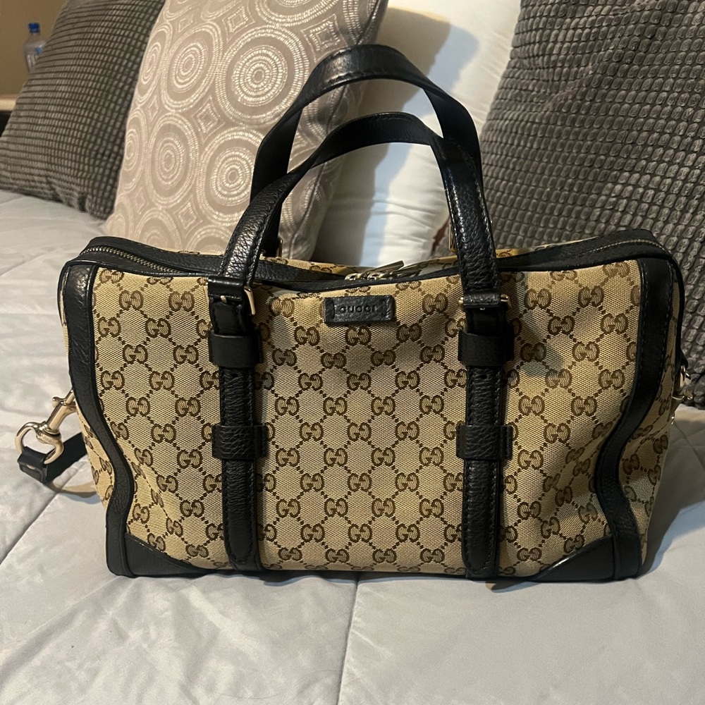 Gucci Belted Handle Boston Bag